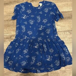 Gymboree 5 Blue Kids Dress with Nautical Print